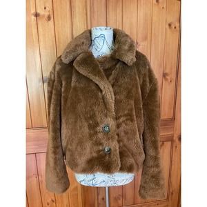 Free People Faux Fur Jacket - Size Medium